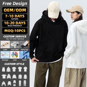 Felpa con cappuccio Unisex personalizzata felpa in pile di cotone 500Gsm con cappuccio senza coulisse <span class=keywords><strong>felpe</strong></span> da uomo <span class=keywords><strong>Vintage</strong></span> <span class=keywords><strong>oversize</strong></span> - Product Image 2