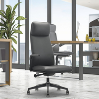 Chaise de bureau ergonomique moderne en cuir professionnelle réglable sans repose-pieds