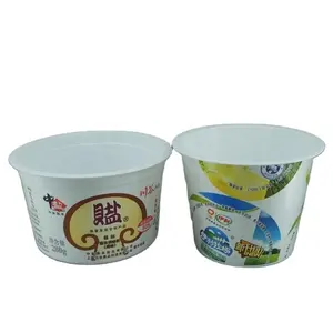 Nouveautés 2023 tasse à yaourt vide en plastique Pp de qualité alimentaire avec Logo personnalisé pour emballage de crème glacée