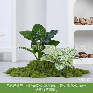 Combinaison de plantes artificielles Greenway pour aménagement paysager, base de 30cm-100cm, fleurs de style campagnard, verdure décorative - Product Image 2