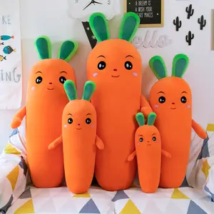 Оптовая продажа, персонализированные оранжевые Морковные плюшевые игрушки, мягкие куклы-кролики разных размеров, детская подушка для сна