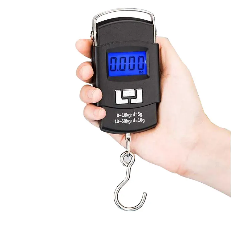 BL-G02 Portable hanging luggage scale 50kg/10g factory direct mini pocket for travel outdoor smart weighing scale