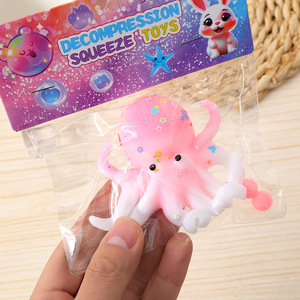 Jouet anti-stress pieuvre en TPR souple, forme réaliste, pour soulager l'anxiété, jouets à presser relaxants, vente en gros - Product Image 3