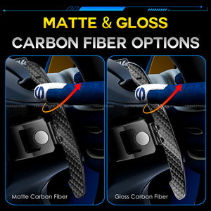Palancas de cambio magnéticas de fibra de carbono TDD compatibles con el volante Porsche 718, Cayman, GT4, 991, Panamera P1 - Product Image 6