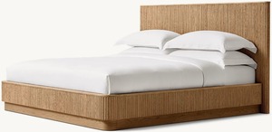 Solido canne in legno telaio King Size camera da letto Set di mobili di lusso King size letti in legno - Product Image 4