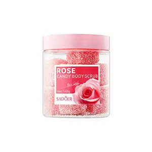 Venta caliente SADOER Rose Candy Body Scrub Exfoliante suave Calmante Hidratante Rose Candy Body Scrub