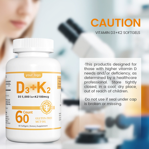 YTBIO en stock Vitamine D3 10000 UI avec K2 Gélules molles pour adultes Soutien à la santé osseuse OEM - Product Image 6