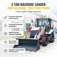 Livraison Gratuite Nouvelle Mini Rétrocaveuse 4x4 sur Roues Tractopelle Excavatrice Chargeuse