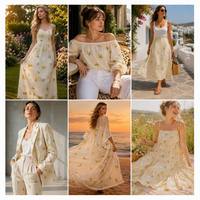 Nouvelle Arrivée Tissu en Coton Respirant Brodé Floral Jaune et Blanc Partysu pour Literie, Vêtements et Textiles de Maison pour Filles