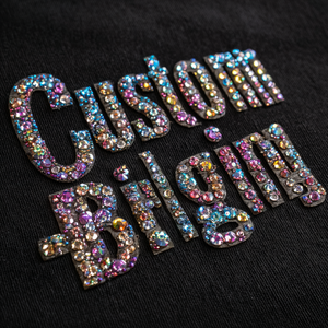 종교 3D 라인 석 핫픽스 모티 친환경 아이언 온 맞춤형 디자인 까마귀 아트 가방 의상을위한 DMC 스톤 - Product Image 3