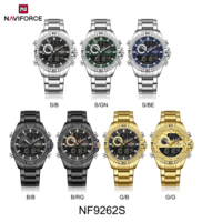 Jam Tangan Pria NAVIFORCE 9262S Elektronik Quartz dengan Layar LED Bercahaya, Sporty, Fashion, Dual-Display Digital untuk Pria