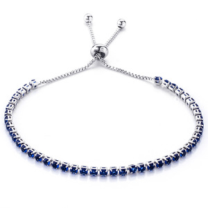 Diamond <b>Bracelet</b> 3mm Round Brilliant Cut <b>Adjustable</b> Size Unisex Everyday Wear - Product Image 4