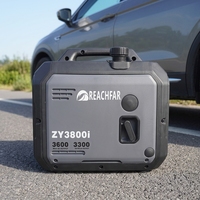 Tragbarer Benzin-Generator, Geräuscharm, 48V DC, 79,7cc, Wasserdicht, für Wohnmobile und Autobatterien