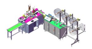 Mesin Otomatis untuk Mesin Pembuat Masker Sekali Pakai Bedah, Mesin Pembuat Masker Otomatis Masker Bedah Datar - Product Image 3