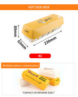 Hot Sale Custom Opvouwbare Hot Dog Verpakking Wit Kunst Papier Wegwerp Voedsel Afhaalmaaltijd Hotdog Lade