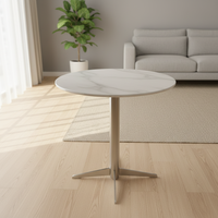 Table d'appoint en marbre blanc pour bureau moderne et table de réunion, table basse, petite table d'appoint