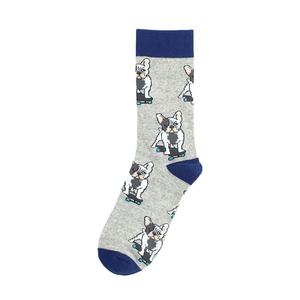 Vente en gros Funky French Bulldog Animal <span class=keywords><strong>Chaussettes</strong></span> Hommes Coloré Fou Heureux Drôle Coton Crew <span class=keywords><strong>Chaussettes</strong></span> - Product Image 3