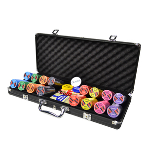 Jeu de jetons de poker personnalisés pour le casino de <span class=keywords><strong>Monte</strong></span> <span class=keywords><strong>Carlo</strong></span>, 400 pièces, légers (10g), pour jeux de Baccarat et cheminées - Product Image 1