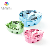 Strass en verre de pierre fantaisie à coudre de conception exclusive montés en laiton sans nickel Sterling de qualité à 4 griffes