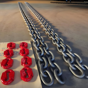 Chaîne d'ancrage galvanisée à chaud de qualité <span class=keywords><strong>G40</strong></span>, norme ISO, 10 mm, maillons ronds soudés, pour amarrage de bateaux et yachts marins - Product Image 4