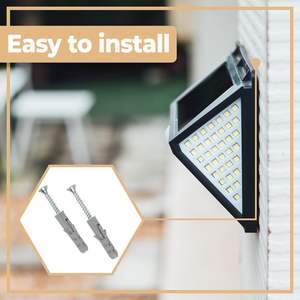 Luces Solares para Exteriores, 100 LED, 3 Modos de Iluminación, Sensor de Movimiento, Luces de Pared, IP65 Impermeables, Alimentadas por Energía Solar para Jardín, Patio, Terraza - Product Image 3