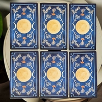 Özel Gölge Baskılı Keten Kaplamalı Siyah Çekirdekli Oracle Kartları Premium Çekirdeksiz Deste Kadife Yumuşak Dokulu Mat Yaldızlı Kenar Baskısı