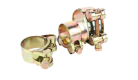 Verrouillage électrique robuste à double pêne hydraulique en acier inoxydable 304 poli miroir, ensemble de colliers de serrage à dégagement rapide métrique OEM