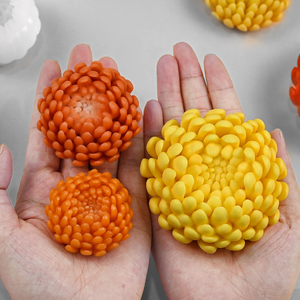 Silicone Mold 3D Handmade Chrysanthemum Dishwasher Safe Easy Demold for Aromatherapy Candle Gypsum Soap <b>Resin</b> Candle DIY Craft - Product Image 4