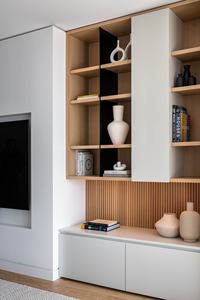 Meuble TV en bois multifonctionnel de luxe avec rangement, adapté aux téléviseurs de 75 pouces, mobilier écologique pour la maison - Product Image 3