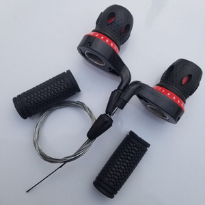 Qt163 Mountain Bike Shifters 7 Speed With Cables Black Plastic For <b>Bicycle</b> <b>Drivetrain</b> <b>Components</b> - Product Image 2