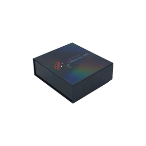 Customized Printing Black Holographic <strong>Glitter</strong> Paper Cosmetic Lipstick Collection Packaging Gift <strong>Box</strong> with Magnetic Catch Closure - Product Image 6
