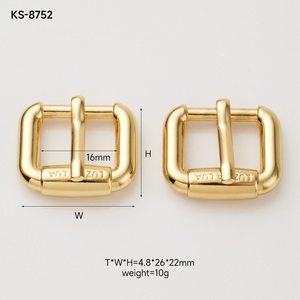 Fibbia in Metallo da 16mm <span class=keywords><strong>per</strong></span> <span class=keywords><strong>Accessori</strong></span> <span class=keywords><strong>Borse</strong></span>, Fibbia a Perno Dorata con Logo Inciso <span class=keywords><strong>per</strong></span> <span class=keywords><strong>Borse</strong></span> e Borsette - Product Image 2