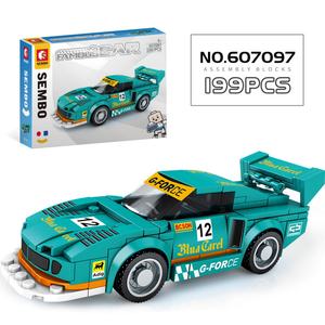 Jouets en blocs SEMBAO, modèle de voiture de renommée mondiale/voiture classique, blocs de construction de course de vitesse, jouets de construction DIY pour enfants - Product Image 5