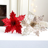 Nouvel An Fête Maison Chambre Arbre De Noël Décor Fleur Artificielle Sequin Faux Fleur