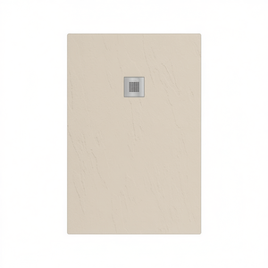 Plato de ducha rectangular de hormigón de 75 x 120 cm con sistema de drenaje para uso en baño - Product Image 3