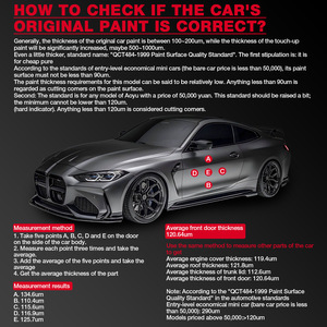 Ht616 độ chính xác có thể sạc lại xe sơn đo Tester đo lường 1800um phim dụng cụ đo độ dày lớp phủ <span class=keywords><strong>Meter</strong></span> - Product Image 5