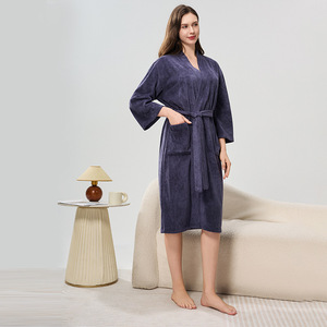 Set di Asciugamani e Accappatoi Morbidi <span class=keywords><strong>100</strong></span>% <span class=keywords><strong>Cotone</strong></span> per Coppie, Pigiami e Camicie da Notte per <span class=keywords><strong>Uomo</strong></span> e Donna - Uso Domestico - Product Image 6