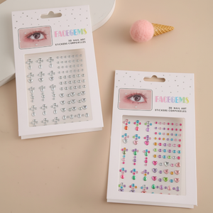 Adesivo di cristallo epossidico con faccia gioiello 3D Sticker decorativo TY39 - Product Image 1