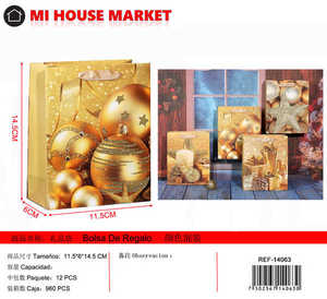 Sacchetto regalo in carta con nastro, stile alla moda per confezioni regalo - Product Image 3