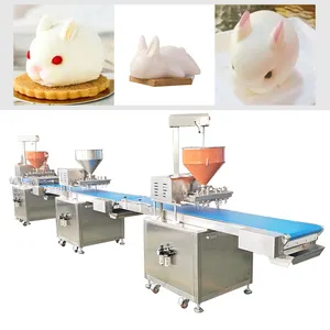 Automatic Small Mousse Ice Cream Production Line Six Hands Filling Machine 2/4/6/8 Nozzles