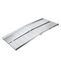 Prix usine rampes légères en aluminium argenté pour escaliers rampe pliable rampes de moto