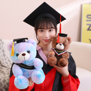 ตุ๊กตาหมีแพทย์การ์ตูนสีสันสดใสขนาด 23 ซม. ตุ๊กตาผ้าพลัฌนุ่มพร้อมใยฝ้าย PP ของขวัญรับปริญญา หมวกแพทย์ ขายส่ง - Product Image 2