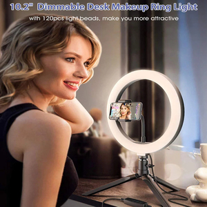 Бестселлер 10 дюймов сотовый телефон Светодиодная лампа камерная селфи Ringlight держатель заполнить кольцо света с штатив-Трипод стойка для красоты - Product Image 5