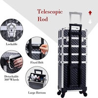 Valise à roulettes professionnelle pour maquillage, trousse de maquillage, valise pour artiste maquilleur, coiffeur