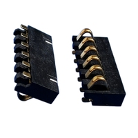 Connecteur de batterie à ressort, pas de 1,27 mm, 12 V, 2/3/4/5/6/7/8 broches, fiche mâle plaquée or bronze phosphoreux, pièce de contact de batterie SMD pour PCB