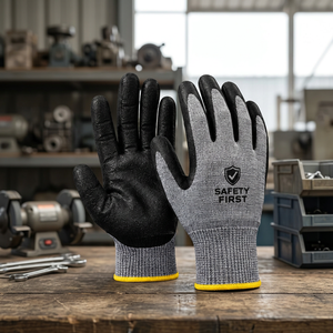 Guantes Térmicos Negros Resistentes a Cortes para Invierno, con Forro HPPE, Palma de Látex Espumado, Guantes de Protección para Trabajo en Cocina, Industria y Deportes - Product Image 3