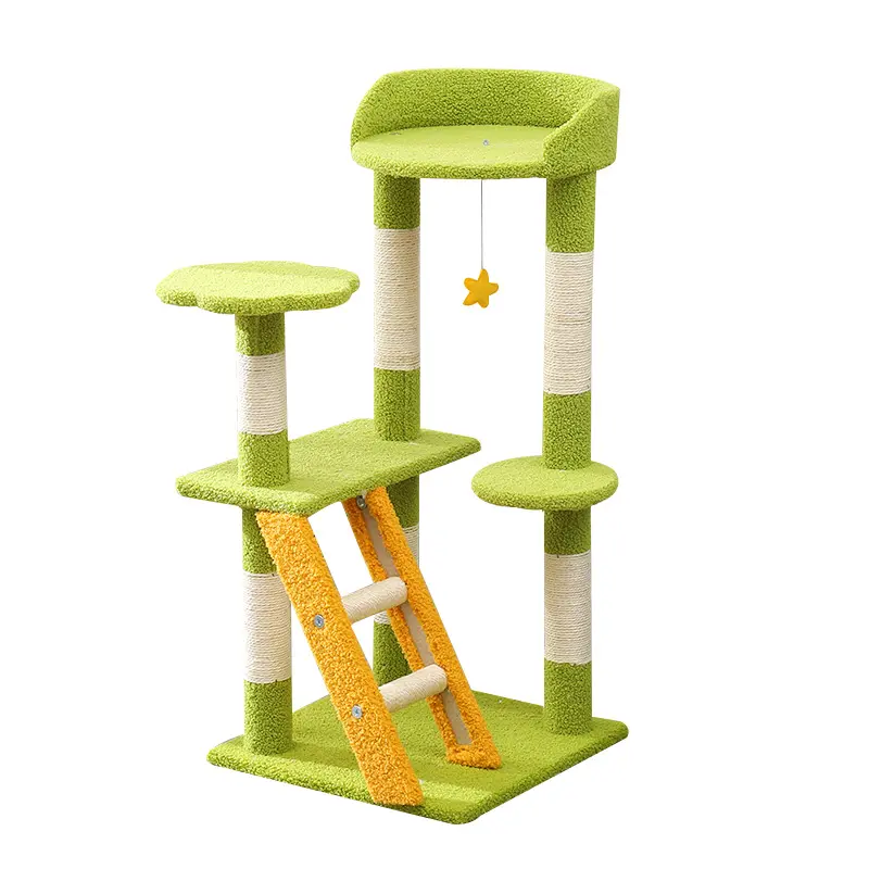 Latest Design Multi-level Cat Tree Condo Furniture With Scratching Board Cat Scratcher Furniture