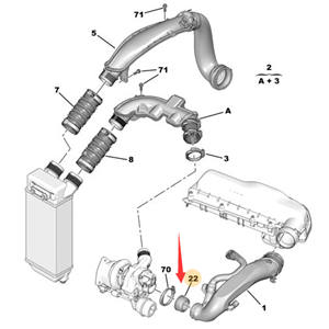 Peugeot için otomobil parçaları 1.6T türbin giriş mühür halkası 207CC 3008 3030308sw Citroen Citroen C4 OE V758424680 - Product Image 3
