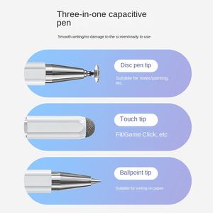 Оптовая продажа универсального магнитного емкостного металлического стилуса 3-в-1 для сенсорных экранов Android, портативная ручка для подписи - Product Image 2