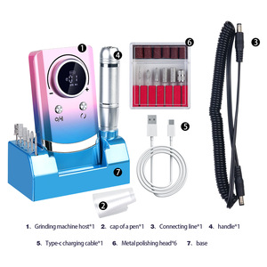 Perceuse à ongles électrique rechargeable par USB 45000 tr/min, outil de polissage haute vitesse réglable pour manucure professionnelle - Product Image 5